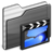 Movies Folder Black Icon 48x48 png